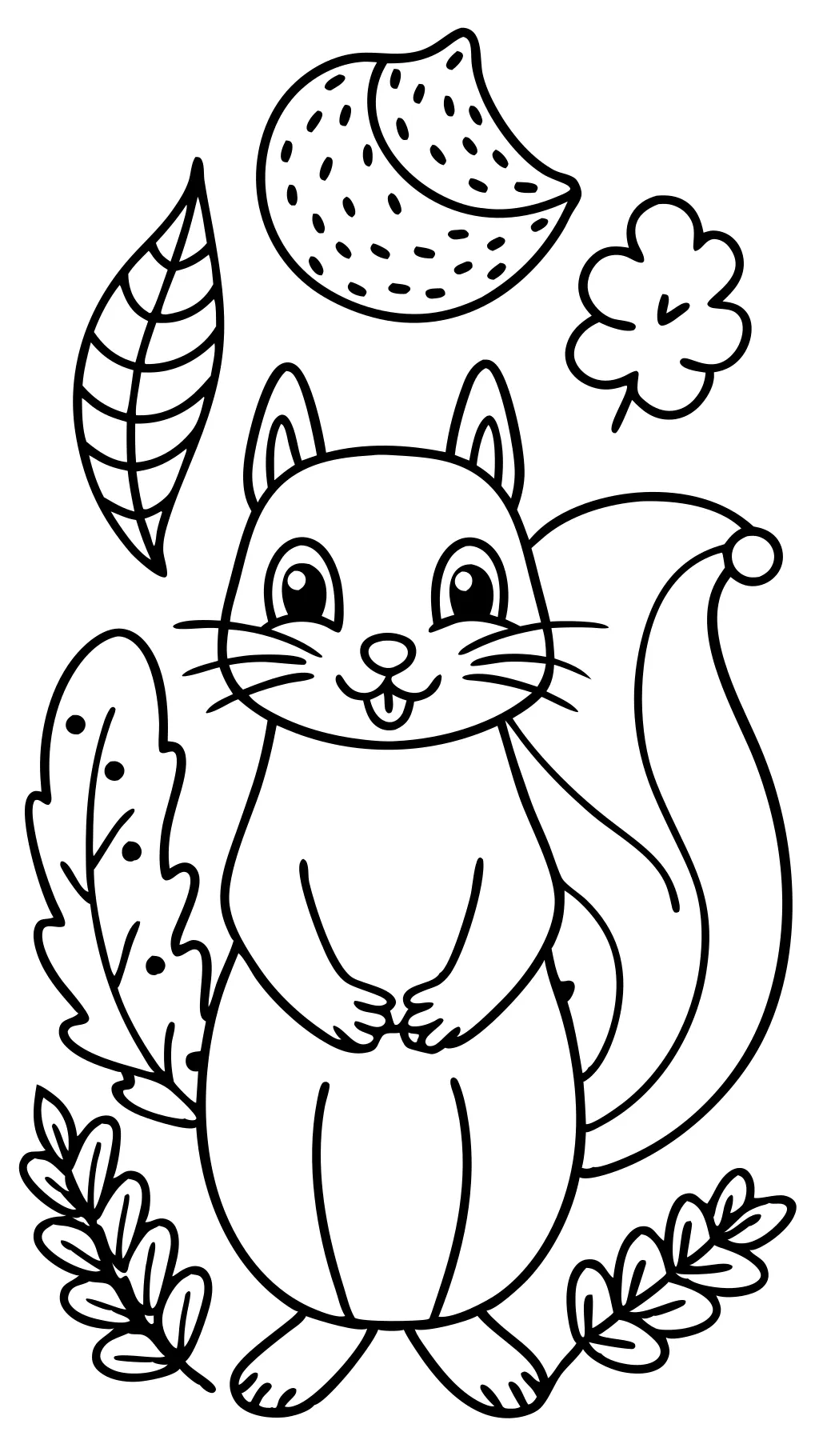 coloring pages of a squirrel